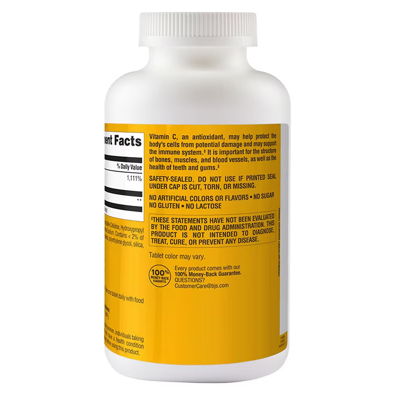 Vitamin C 1000 mg Tablets 500 Ct with Rose Hips Berkley Jensen EXP-08/2027