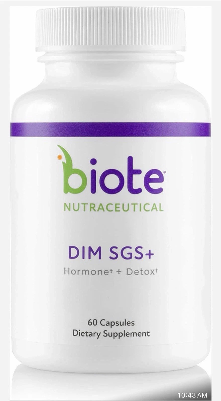 Biote DIM SGS Plus Hormone Detox Dietary Supplement Support 60 Capsules NEW USA