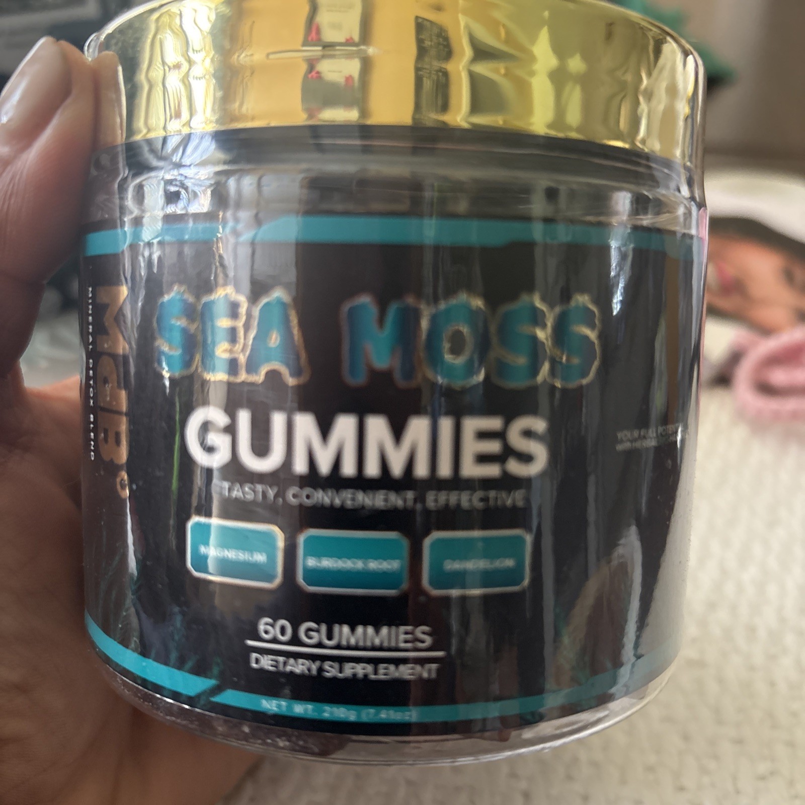MdB Dialed Sea Moss Gummies 60ct with Burdock, Dandelion & Mg