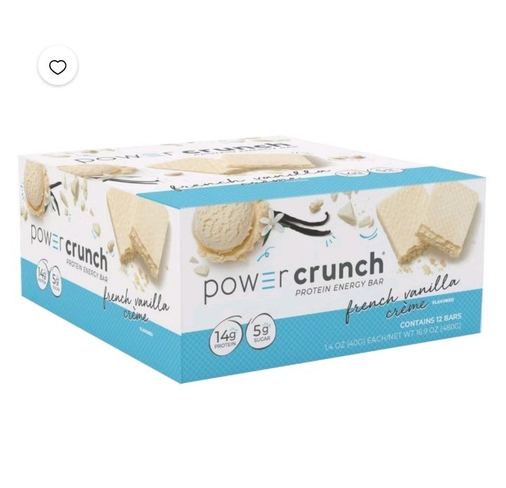 Power Crunch Protein Energy Bar, French Vanilla Creme, 12 Bars, 1.4 oz (40 g)