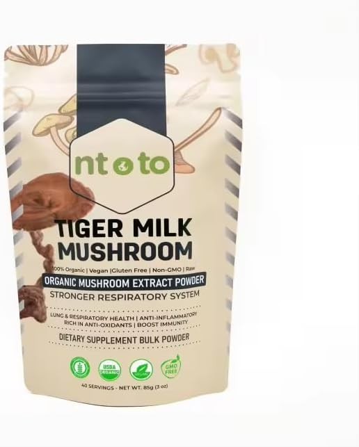 Tiger Milk Mushroom Supplement (Lignosus Rhinocerus) 3oz (85g) | Supports Lungs