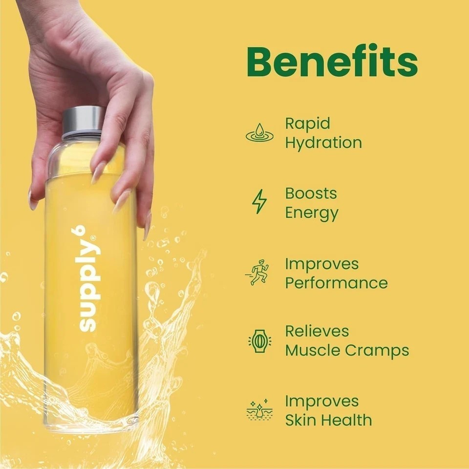 Supply6 Salts | Electrolyte Mix | Zero Added Sugar, (54 Servings, Lemon Lime) b2