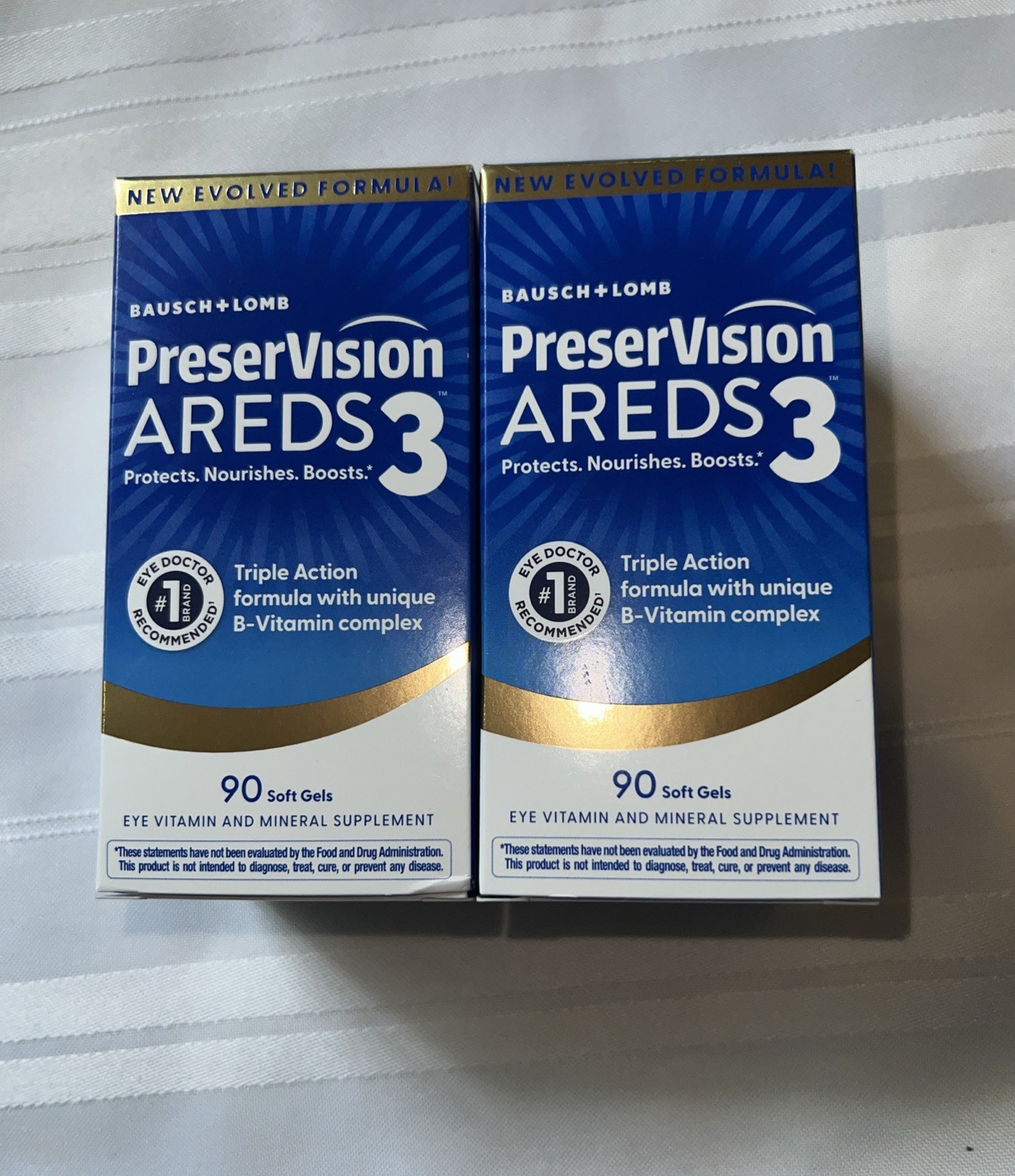 PreserVision AREDS 3 Eye Vitamin Soft Gels, 90ct. Exp 12/27+ Lot Of 2