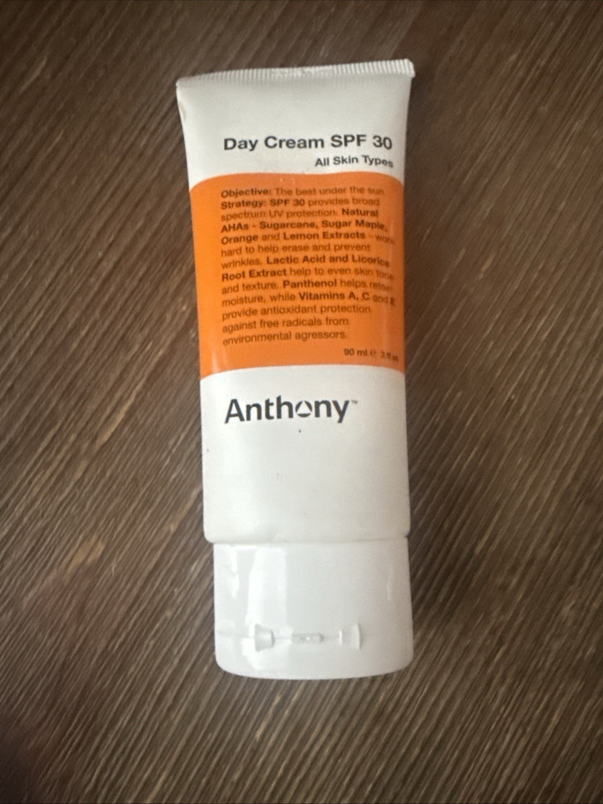 Anthony Day Cream SPF 30, 3 Fl,Contains Squalane, Glycerin, Soy& Vitamin, SEALED