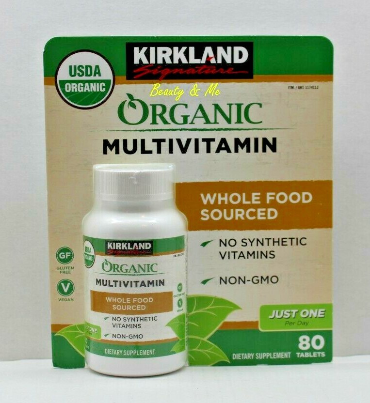 Kirkland Signature USDA Organic Multivitamin, 80 Coated Tablets