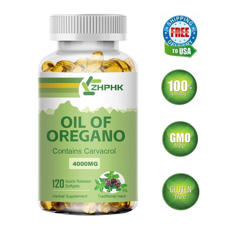 120pcs Oil of Oregano – Carvacrol, Support Digestive, Respiratory, Joint Health