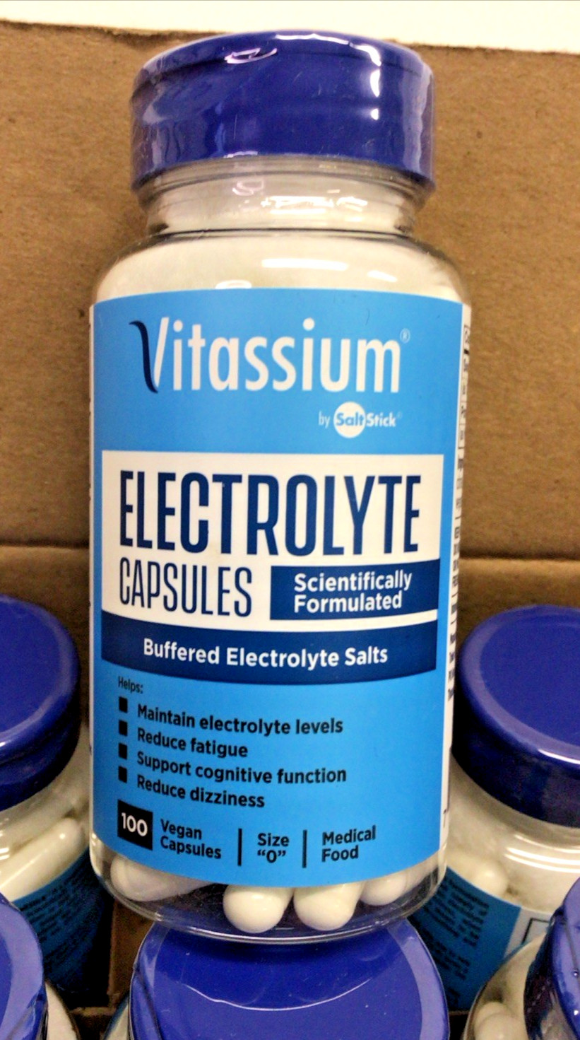 Vitassium SaltStick Electrolyte Capsules 100 Count 5/2027 12 Bottles New Sealed
