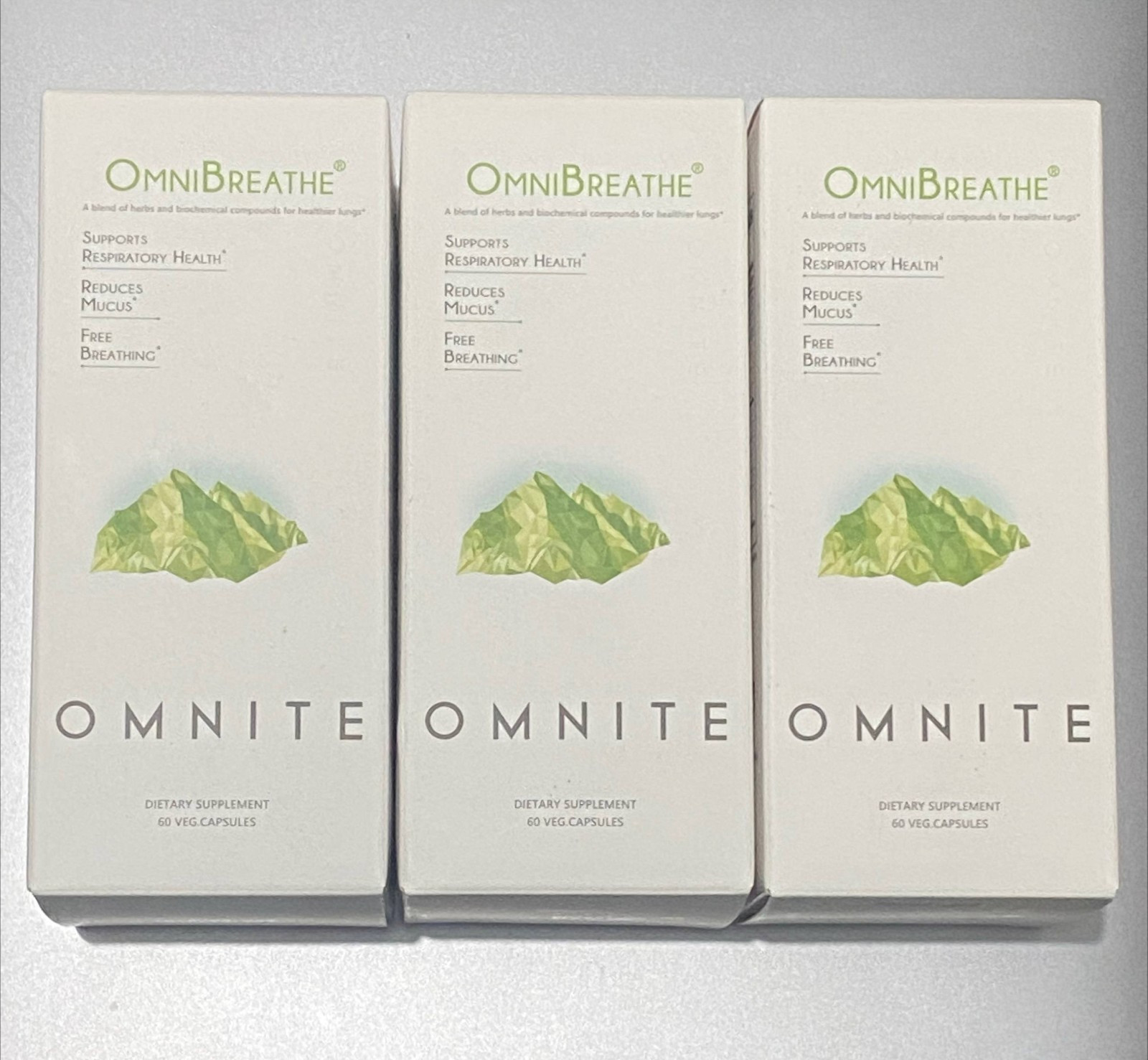 Omnite OMNIBREATHE Respiratory Wellness Lung Supplement-180 Capsules EXP:09/2026