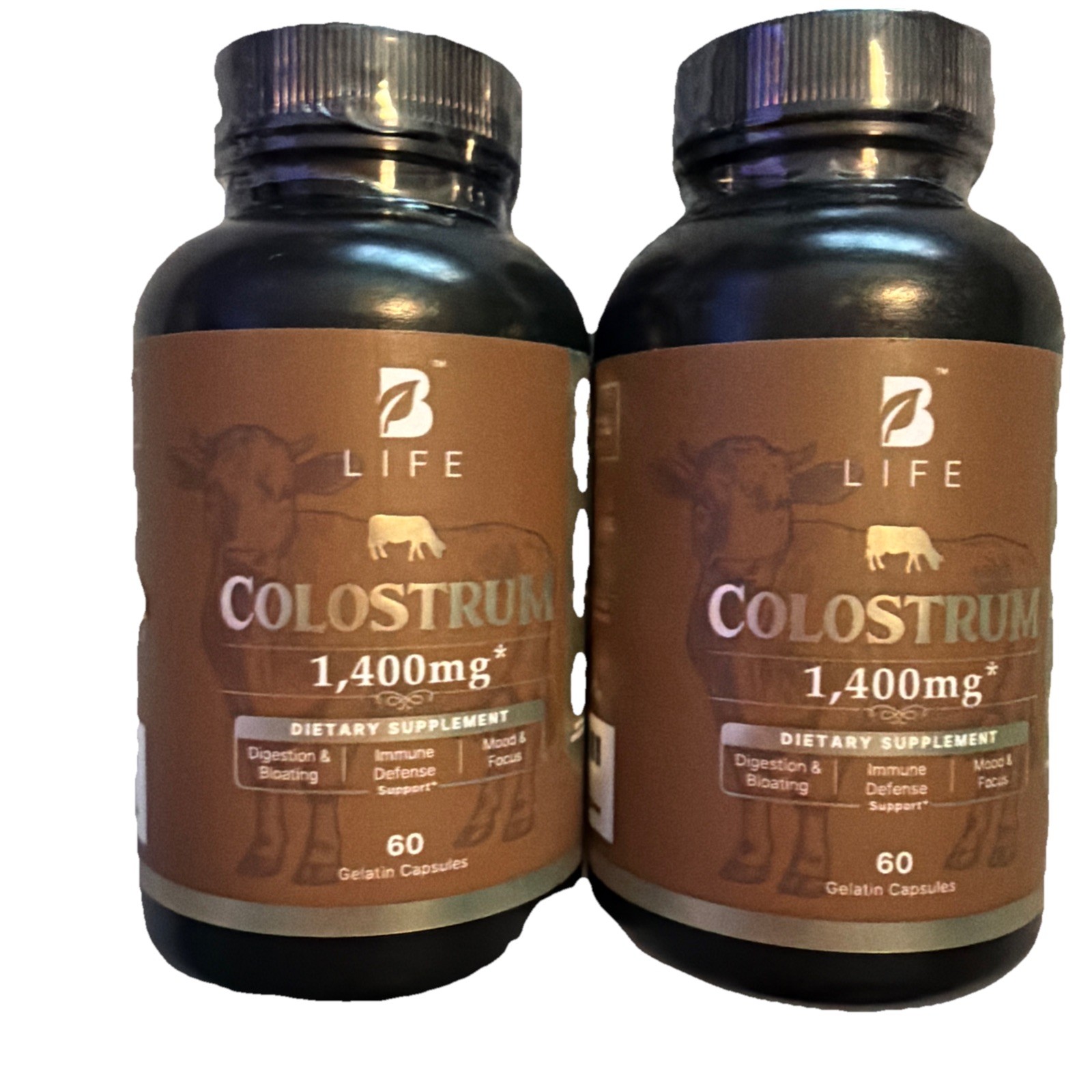 Lot of 2 B Life Colostrum – 1400mg – 60 ct ea – 04/2028