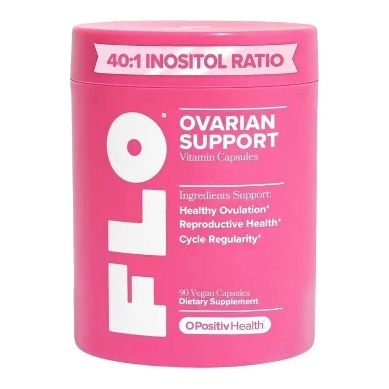 FLO Ovarian Support Vitamin 90 Vegan Capsules Dietary Supplement Hormone Balance