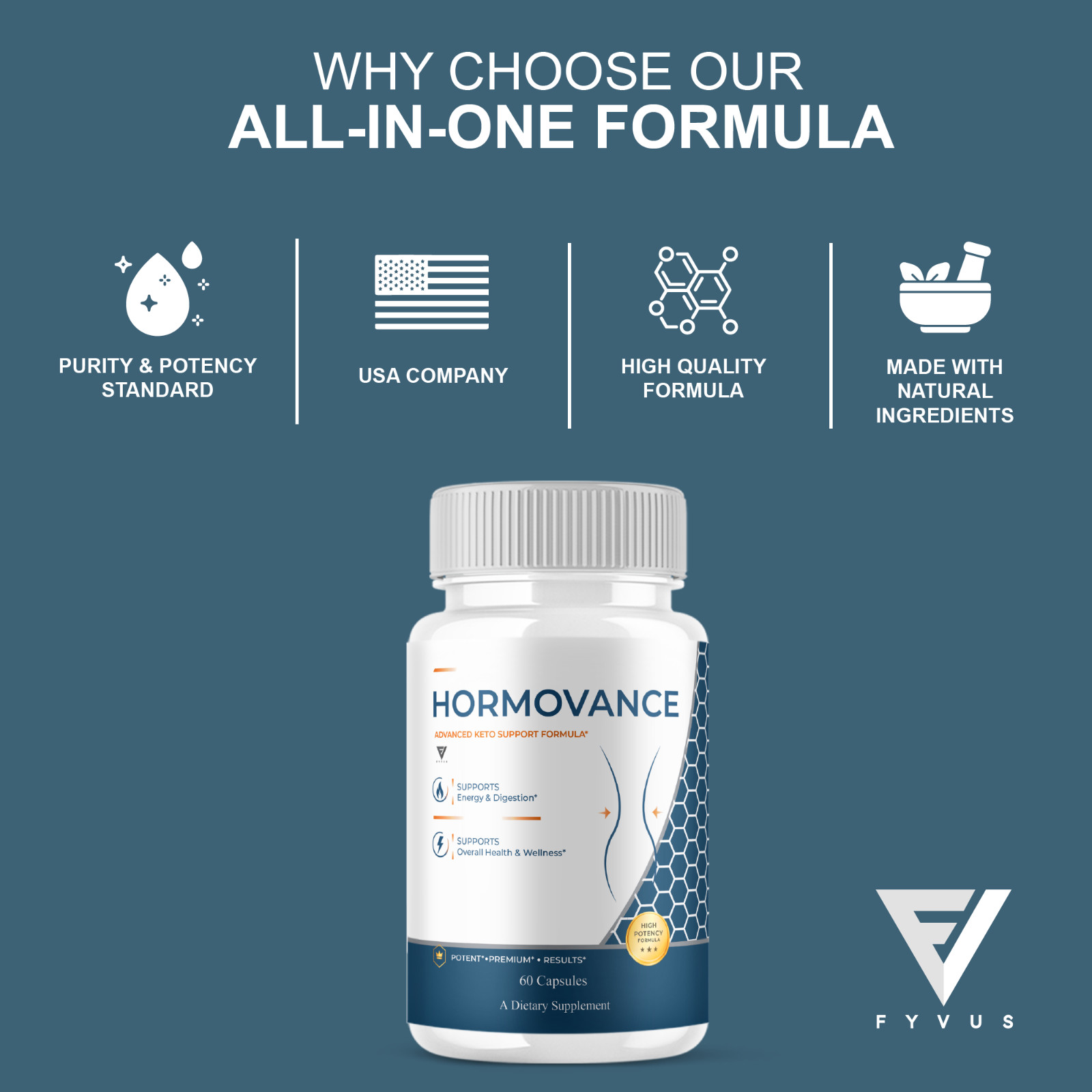 (2 Pack) HORMOVANCE Advanced Keto Support, HORMO VANCE Formula (120 Capsules)