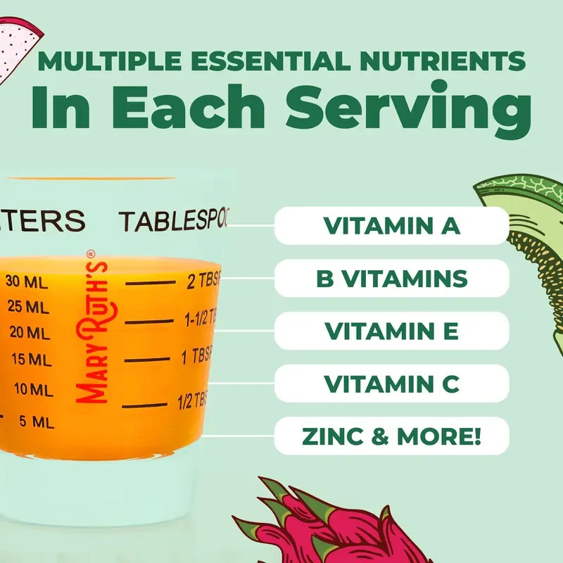 Mary Ruth’s Liquid Morning Multivitamin + Hair Growth – Dragon Fruit Melon 30oz