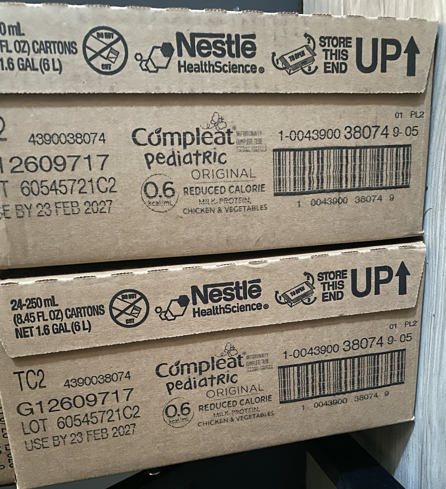 24 Nestle Compleat Pediatric original reduced calorie 0.6 8.45 FL oz.