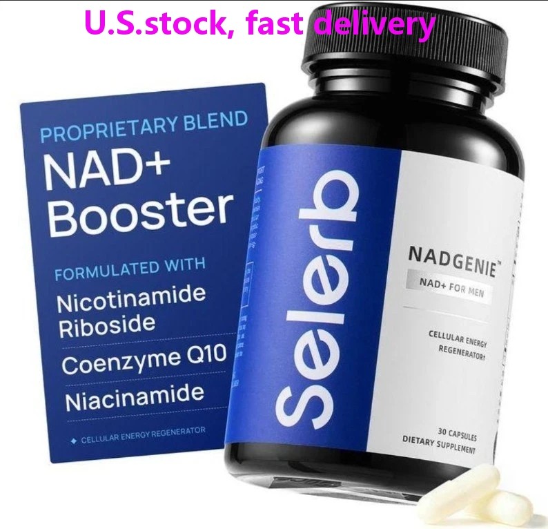 Selerb Men’s NAD+ with Liposomal-NAD+, CoQ10 & Maca for Energy & Vitality, 60ct-