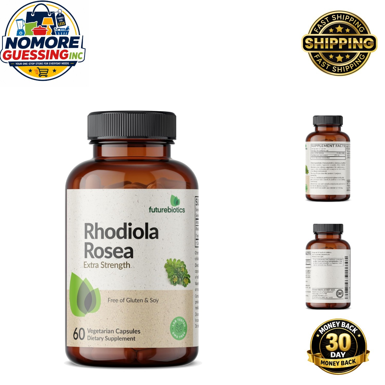 Adaptogenic Rhodiola Rosea: 60 Vegetarian Capsules for Brain and Stamina Boost