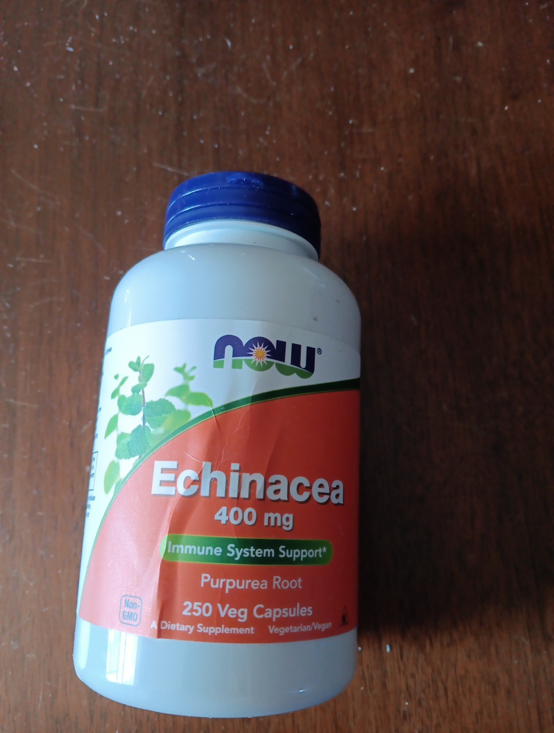 Now Supplements Echinacea Purpurea Root – 400 mg – 250 Vegan Caps EXP 06/2026