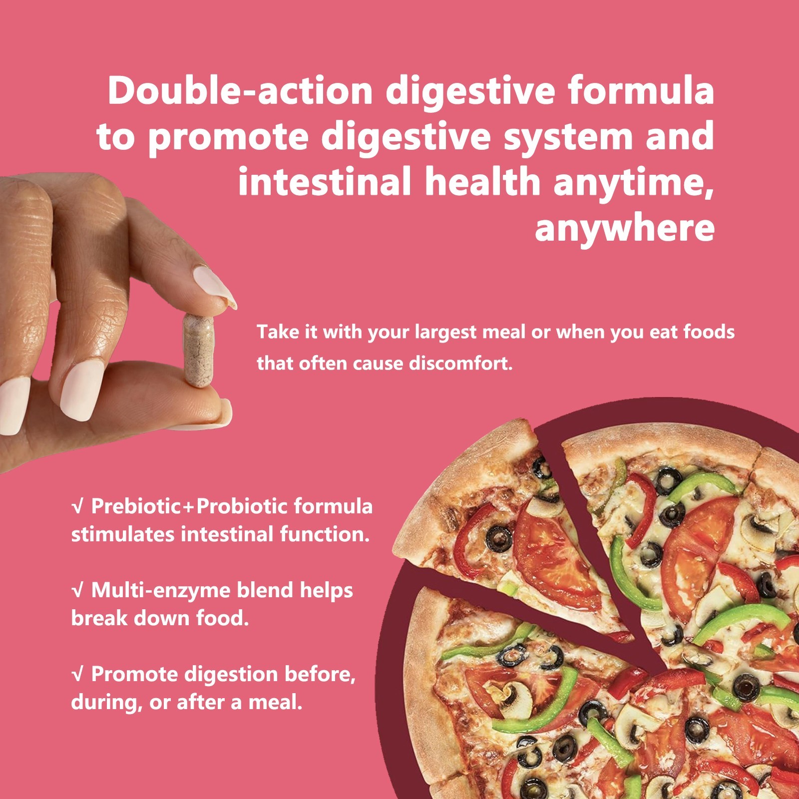 60ct Multi Digestive Enzyme Supplement Food Breakdown Nutrient Absorption