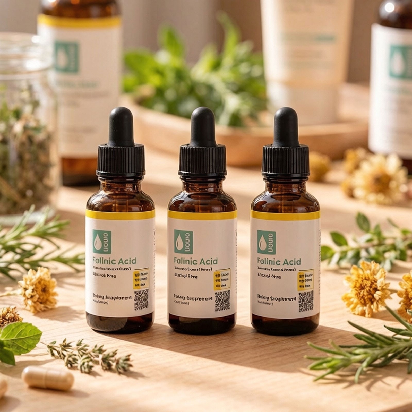 BUY 2 GET 1 FREE Nutrition Folinic Acid Alcohol 1oz/30ml- Pack 3