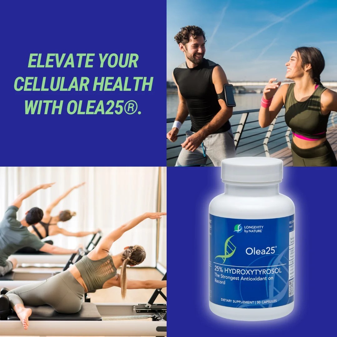 Longevity by Nature Olea25 Olive Leaf Extract – 25% Hydroxytyrosol 30 Capsules