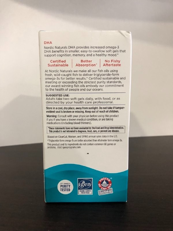 Nordic Naturals DHA, 830 mg, Strawberry Flavor, 180 Soft Gels, Exp 10/2026