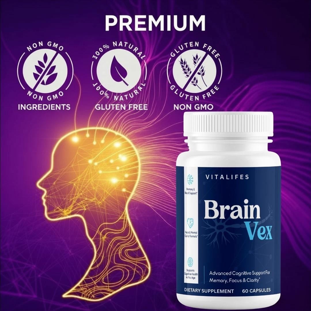 (1 Pack) BrainVex Nootropic All Natural Brain Supplement Brain Vex 60 Capsules