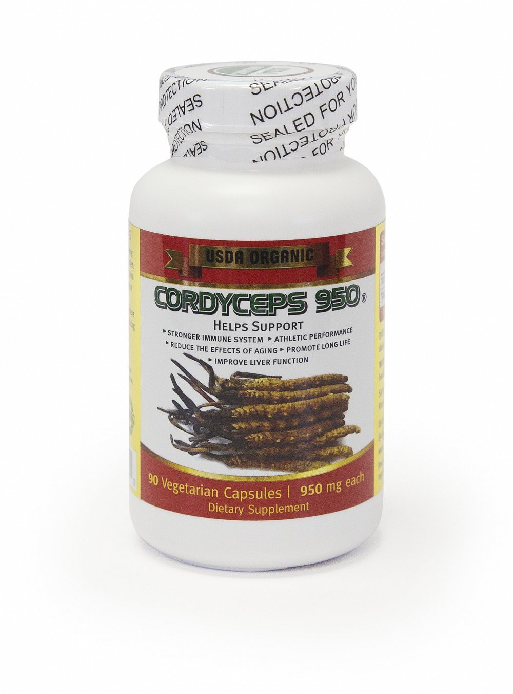 CORDYCEPS 950 USDA ORGANIC (BUY 1 GET 1 FREE) + 1 FREE 20 Caps Bottle