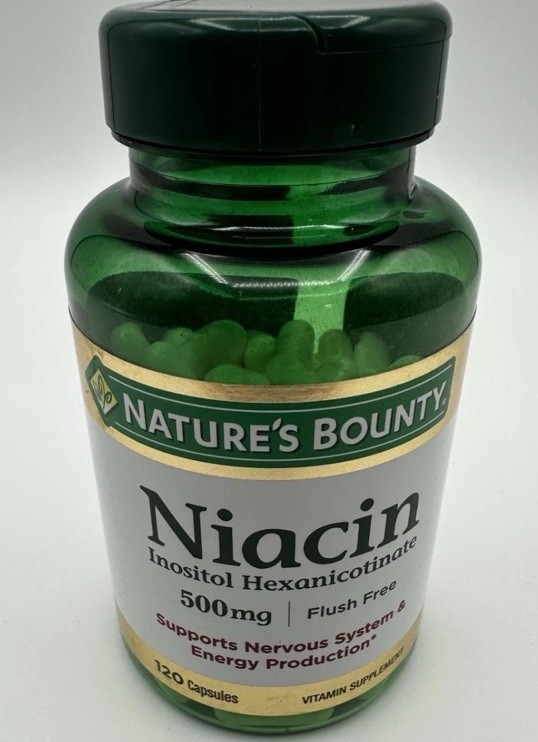 Nature’s Bounty Flush FreeNiacin 500 mg 120 Caps Exp10/27