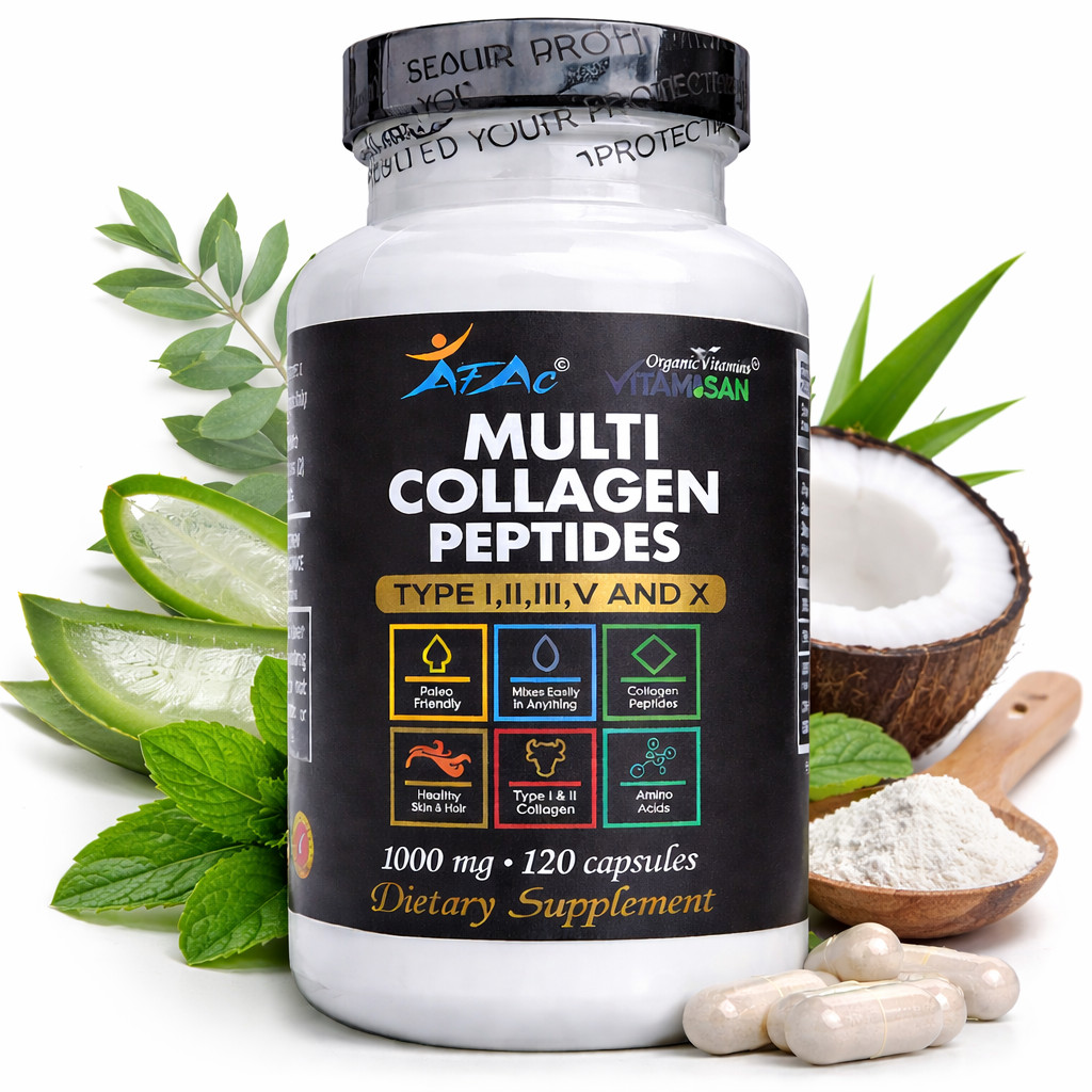 Total Collagen Protein Hydrolyzed Collagen Supplement 120 Caps paleo no gmo