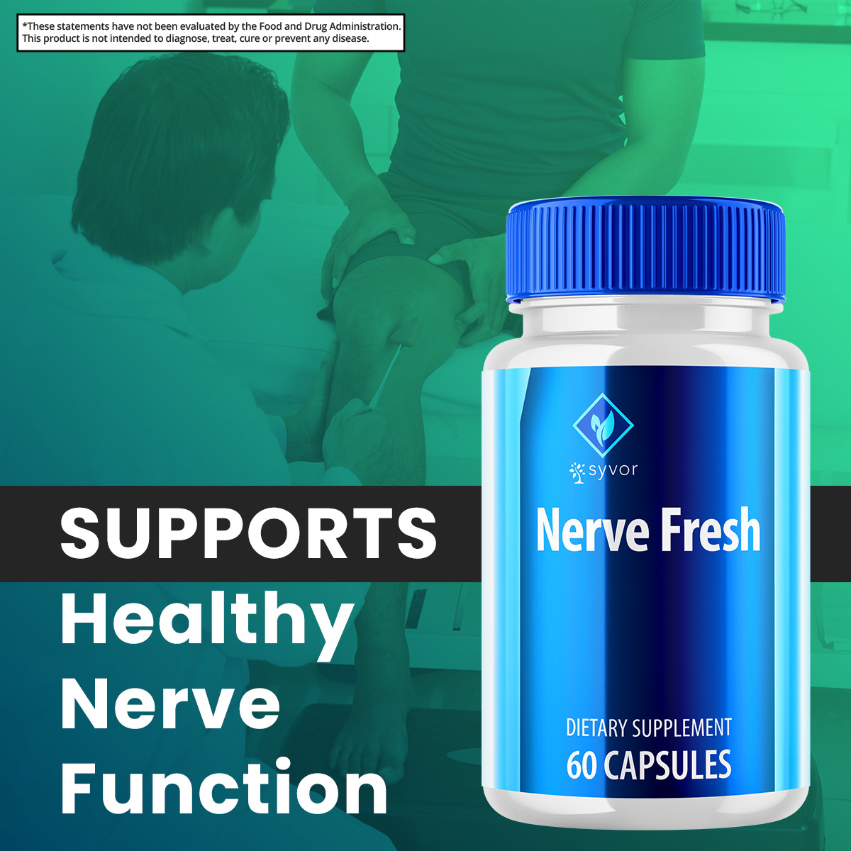 Nerve Fresh Advanced Nerve Support Formula Maximum Strength Vitamin 60 Capsules