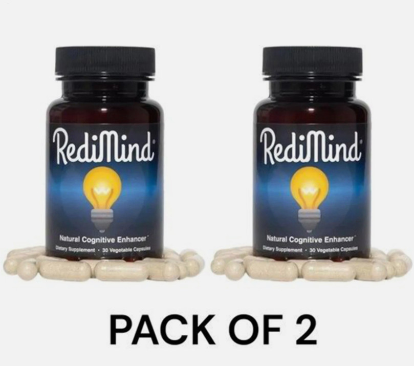 2 Packs RediMind Natural Cognitive Enhancer Capsules For Cognition And Focus