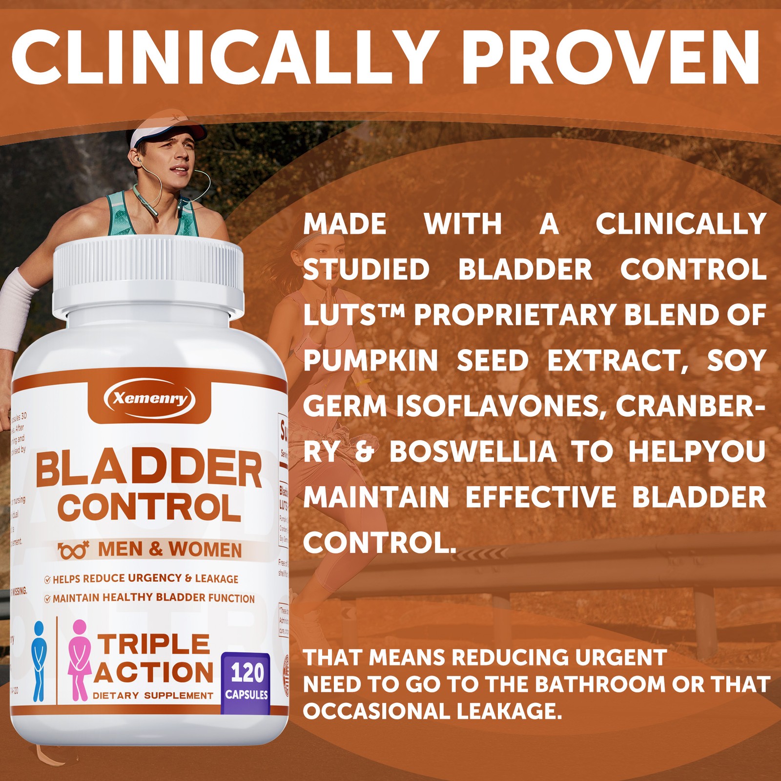 Bladder Control – with Cranberry – Prostate, Urinary Tract and Bladder Support