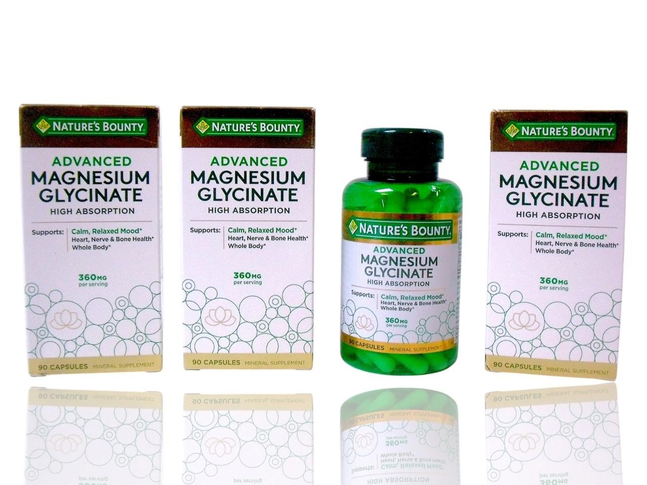 (3-Pack) Nature’s Bounty Advanced Magnesium Glycinate 90-Caps Each, Exp: 06/2028