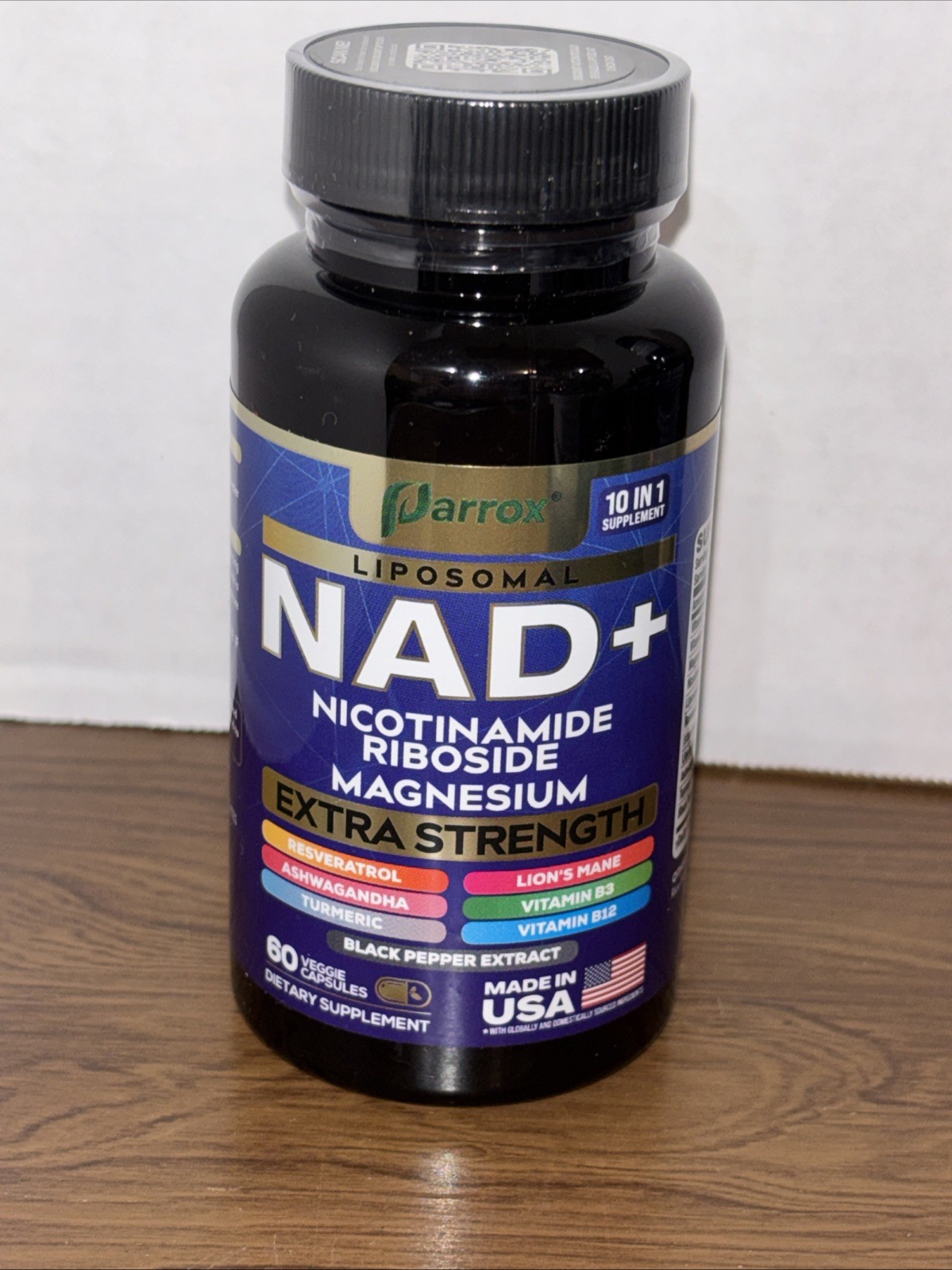 NAD+ Nicotinamide Riboside Magnesium Citrate Capsules 60 Count 11/2027