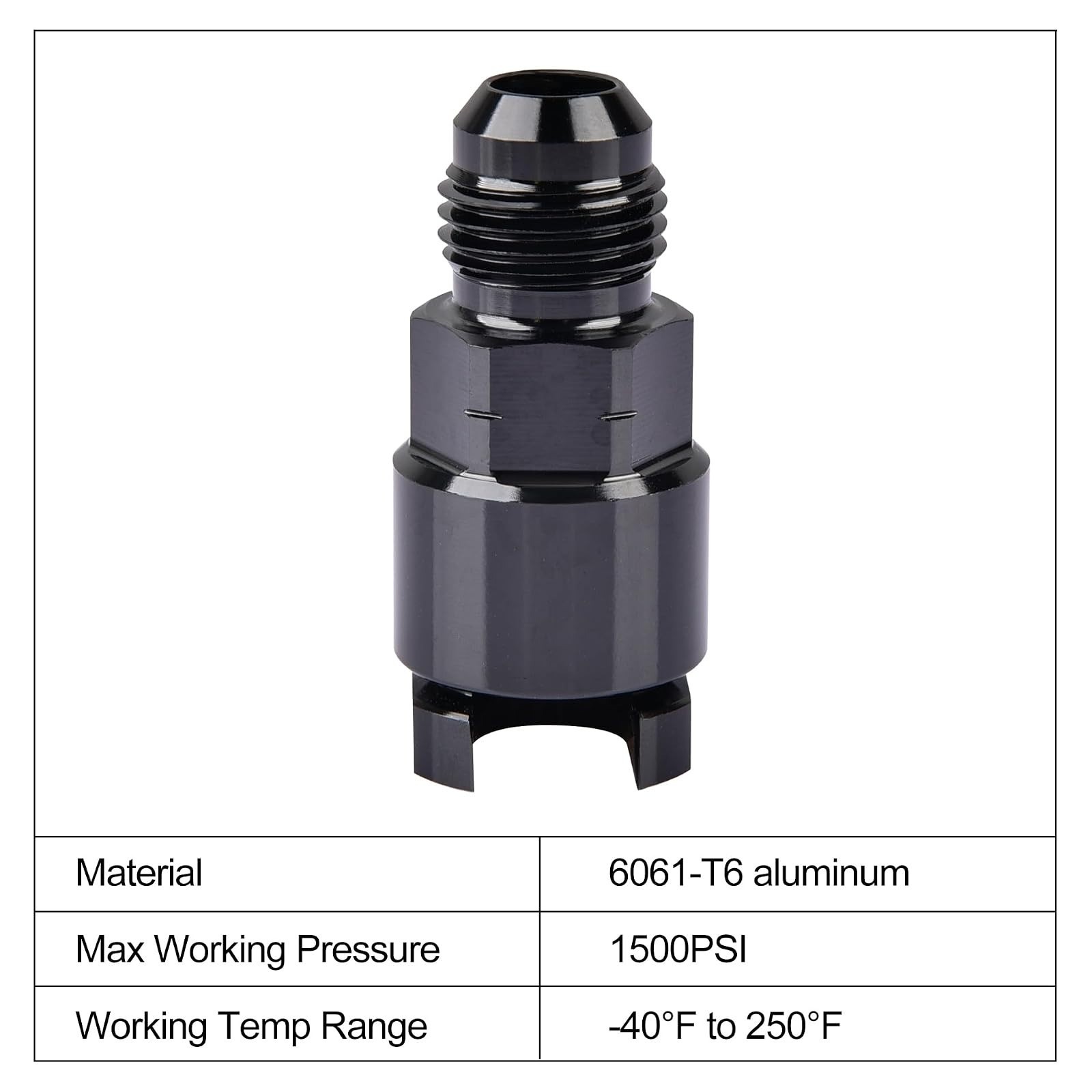 EVIL ENERGY 6AN to 3/8″ Quick-Disconnect Female EFI Fuel Rail Fitting
