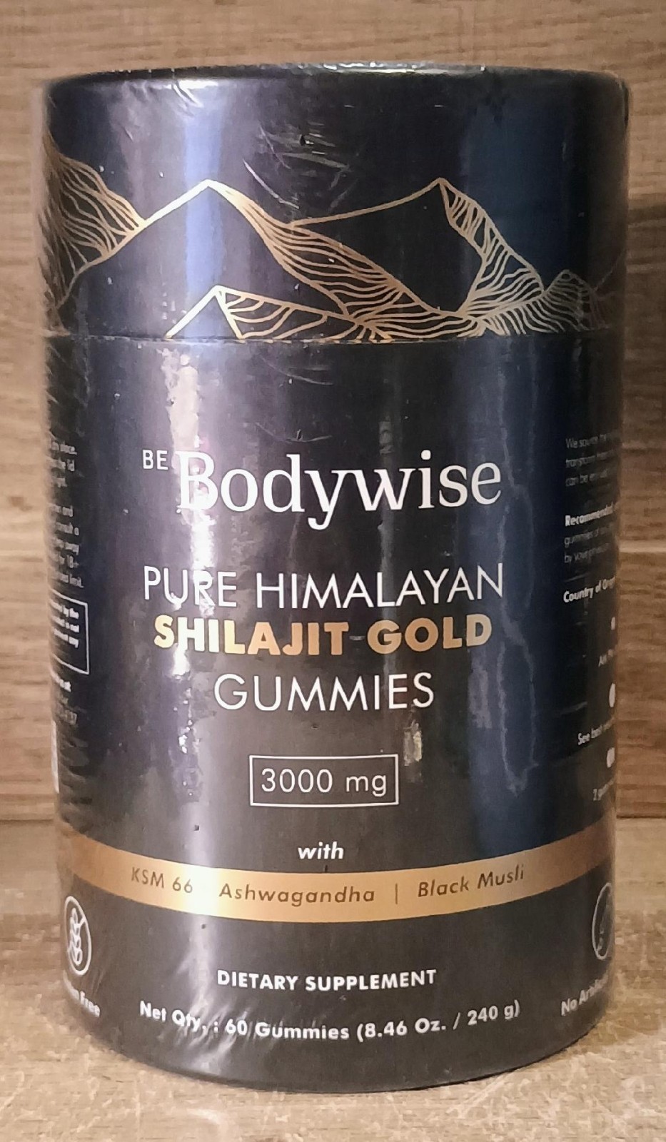 Be Bodywise Pure Himalayan Shilajit Gold Gummies 3000mg Ashwagandha, Gokshura 60