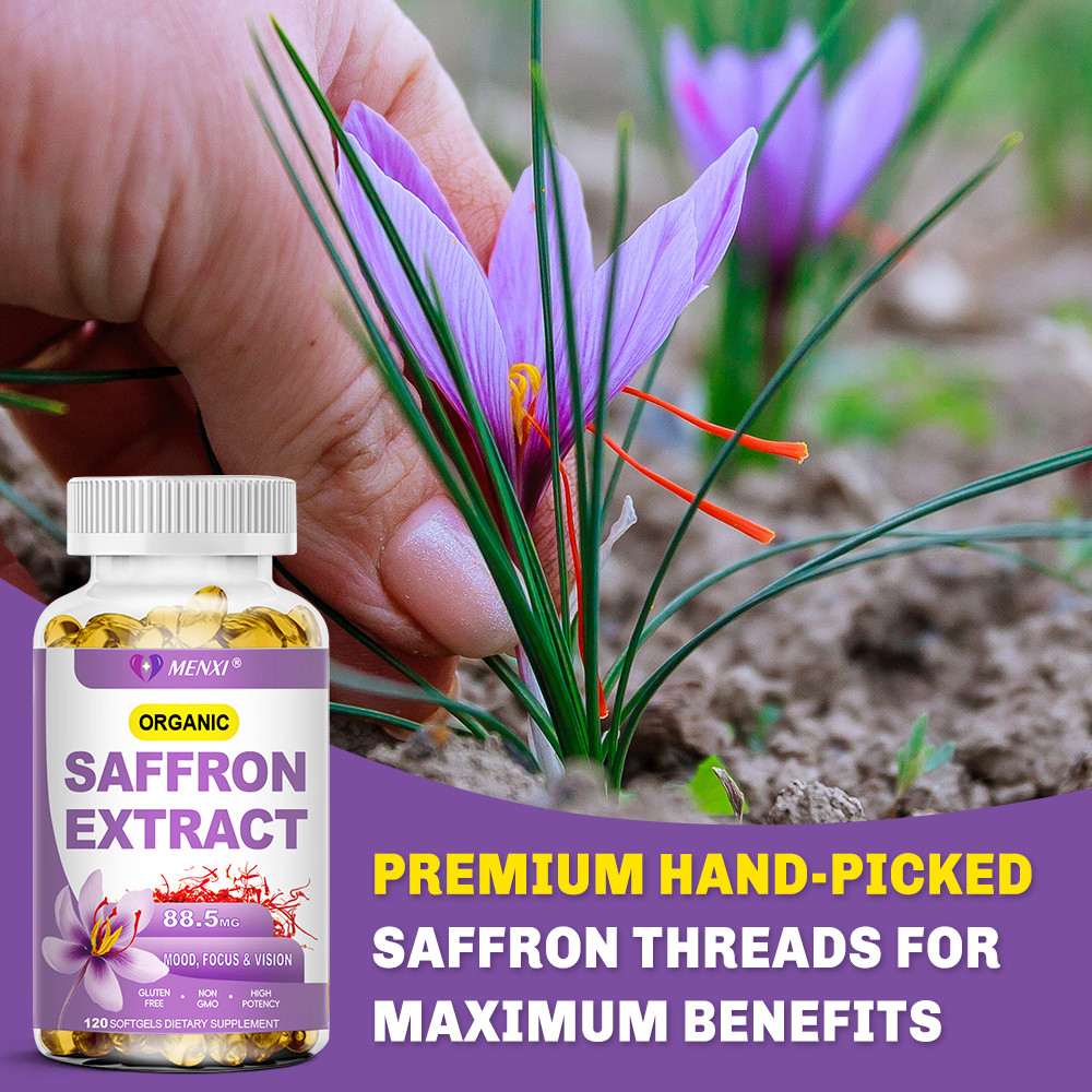 Pure Saffron Extract 88.5mg – Mood Support & Healthy Weight Loss 120 Capsules