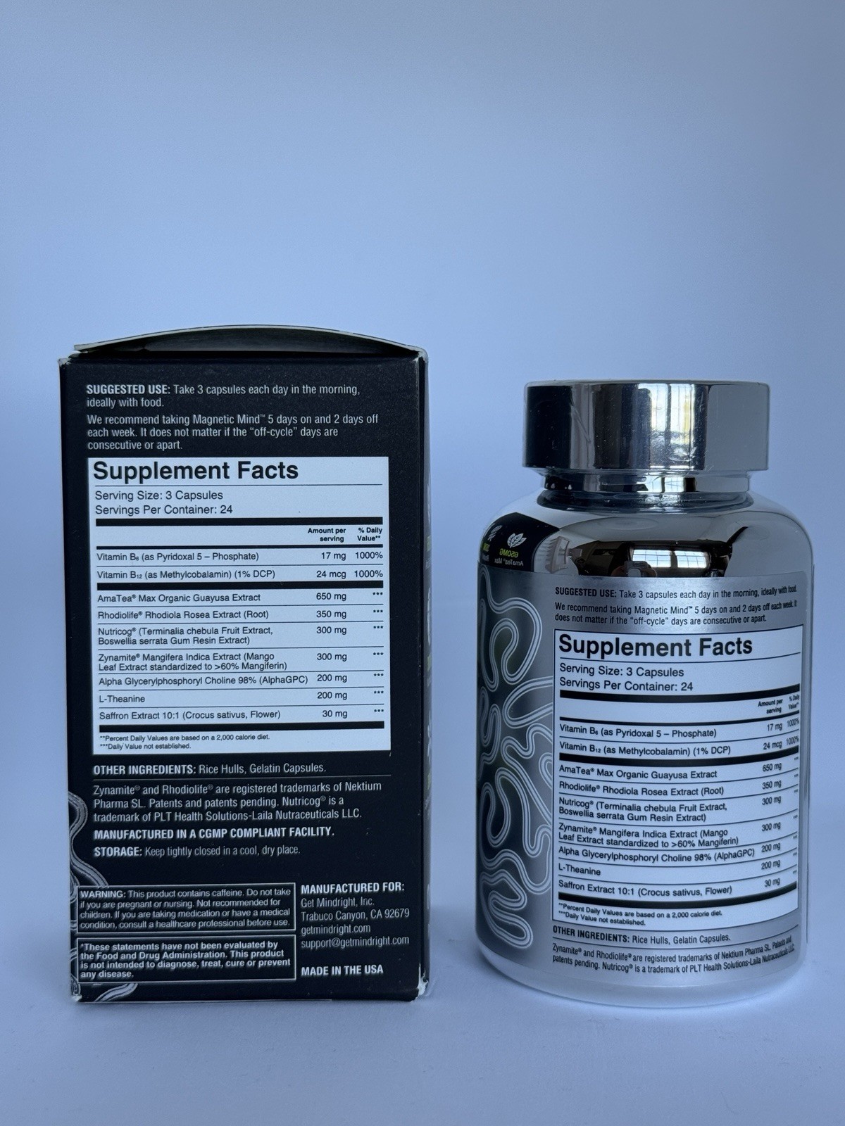Mindright Magnetic Mind Cognitive Support (72 Capsules) Exp: 9/2026