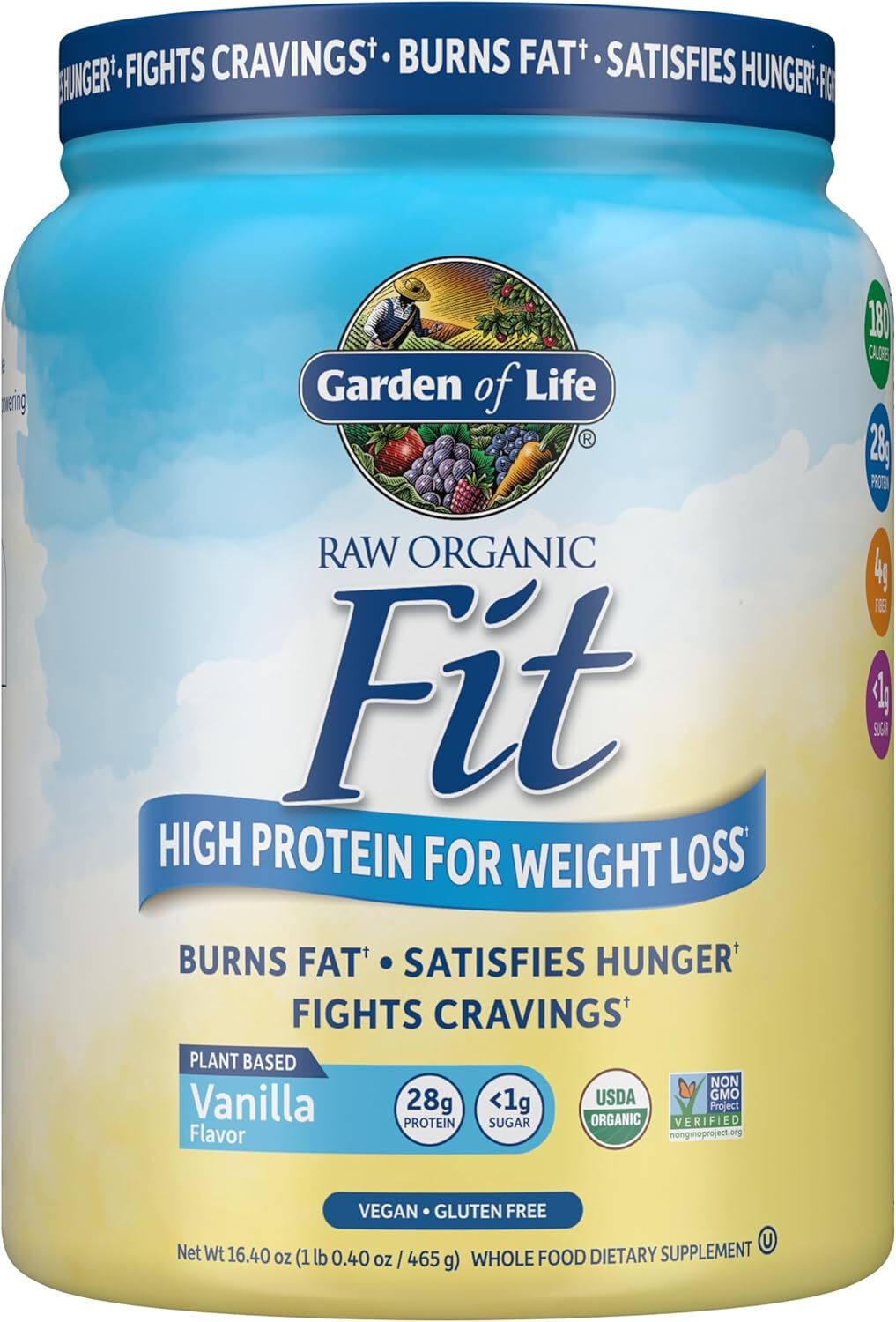 Garden Of Life – Raw Organic Fit Vanilla 465g – 16.40 OZ EXP 11/26