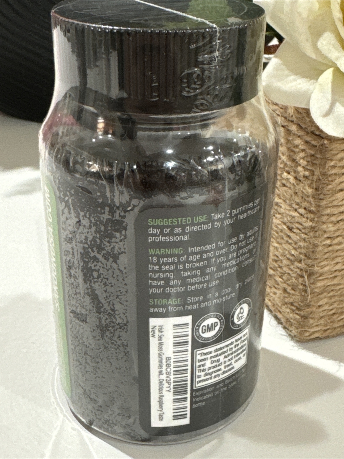 Sakoon nutrition Irish Sea Moss Gummies w/Elderberry & Black Seed Oil Raspberry