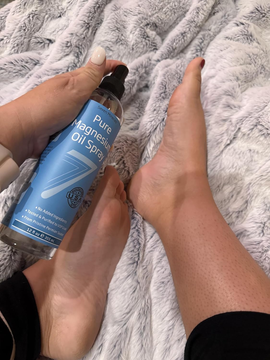 Pure Magnesium Oil Spray, Big 12Oz, USP Grade, Extra Strength, for Sleep, Feet,