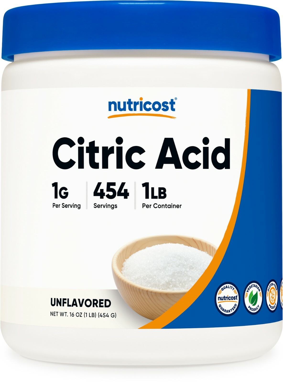 Nutricost Citric Acid Powder (1LB) – 1G Per Serving, Non-GMO, Gluten Free
