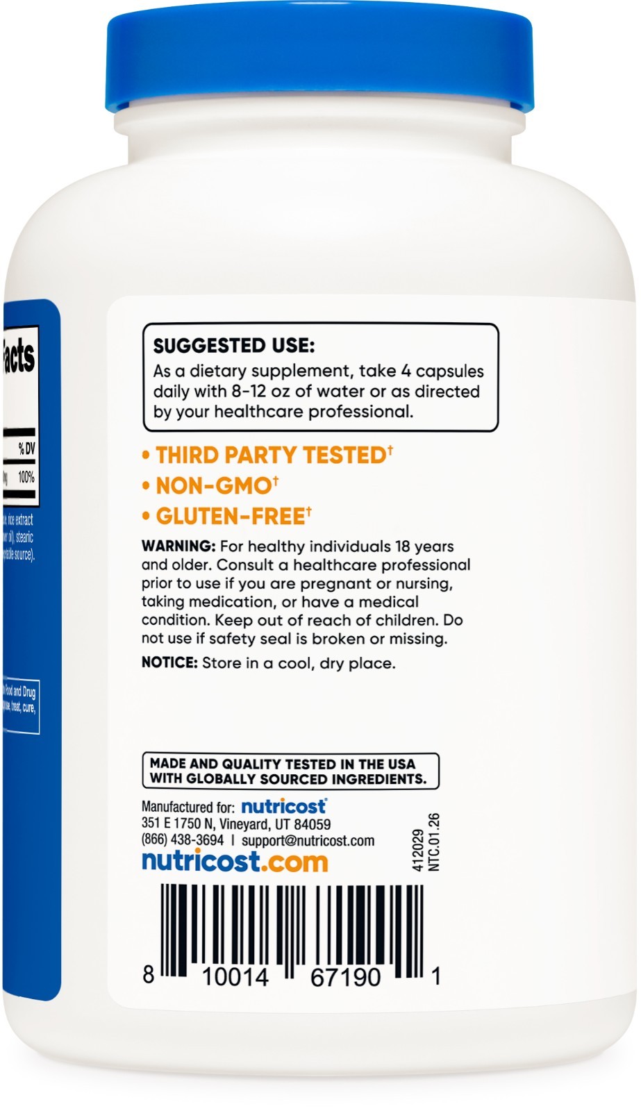 Nutricost Magnesium Citrate 420mg, 240 Capsules -Vegetarian, Gluten Free,Non-GMO