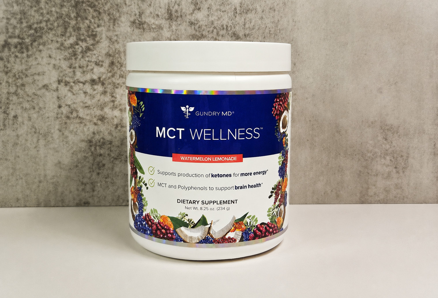 Gundry MD MCT Wellness Powder to Support Energy, Watermelon Lemonade Sugar Free