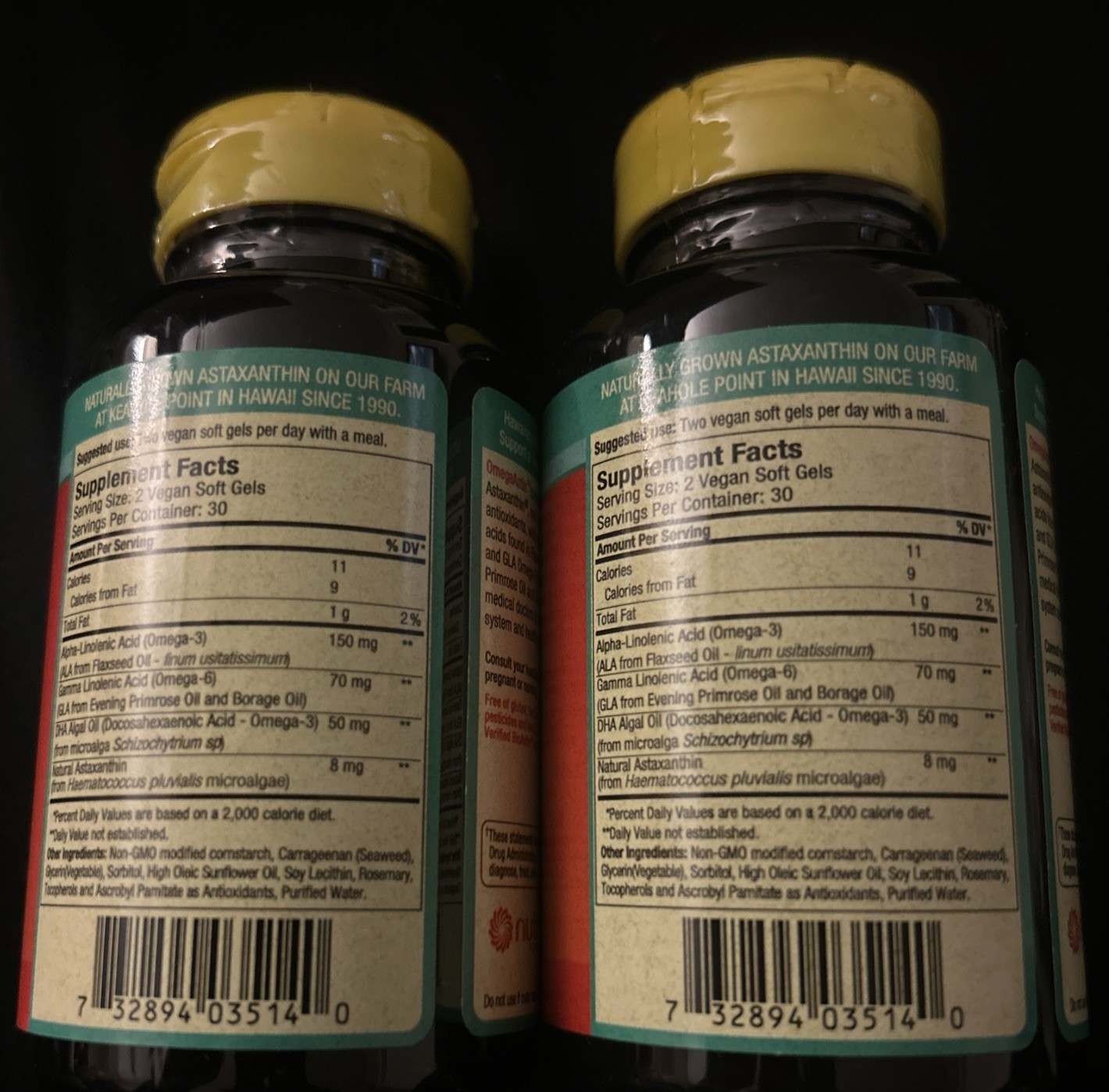 2X BioAstin Hawaiian Astaxanthin 8mg 60 Soft Gels each TWO new Sealed Exp 12/26