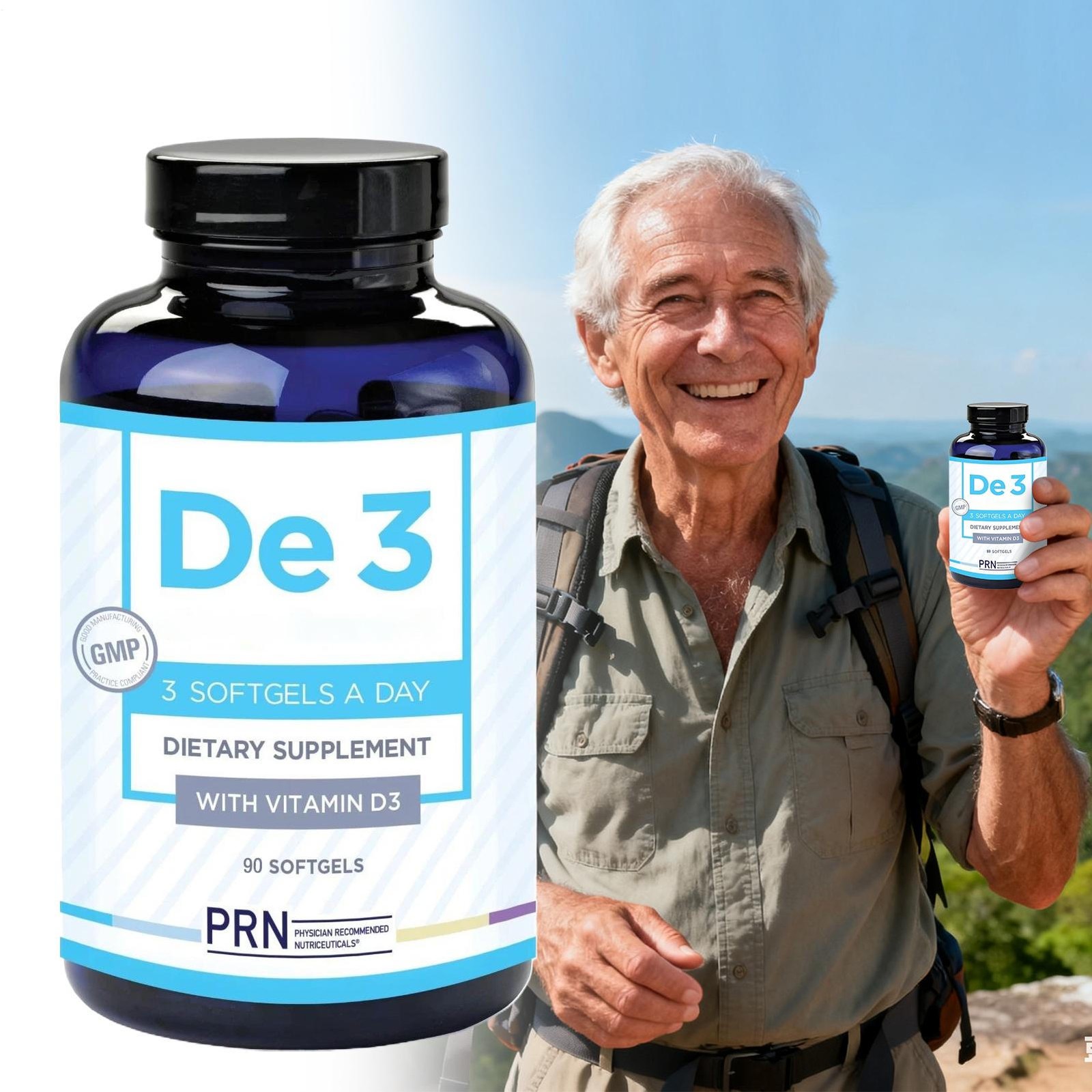 PRN De3 Dry Eye Supplement, Eyes Nutritional Support for Dry Omega 90 Softgels