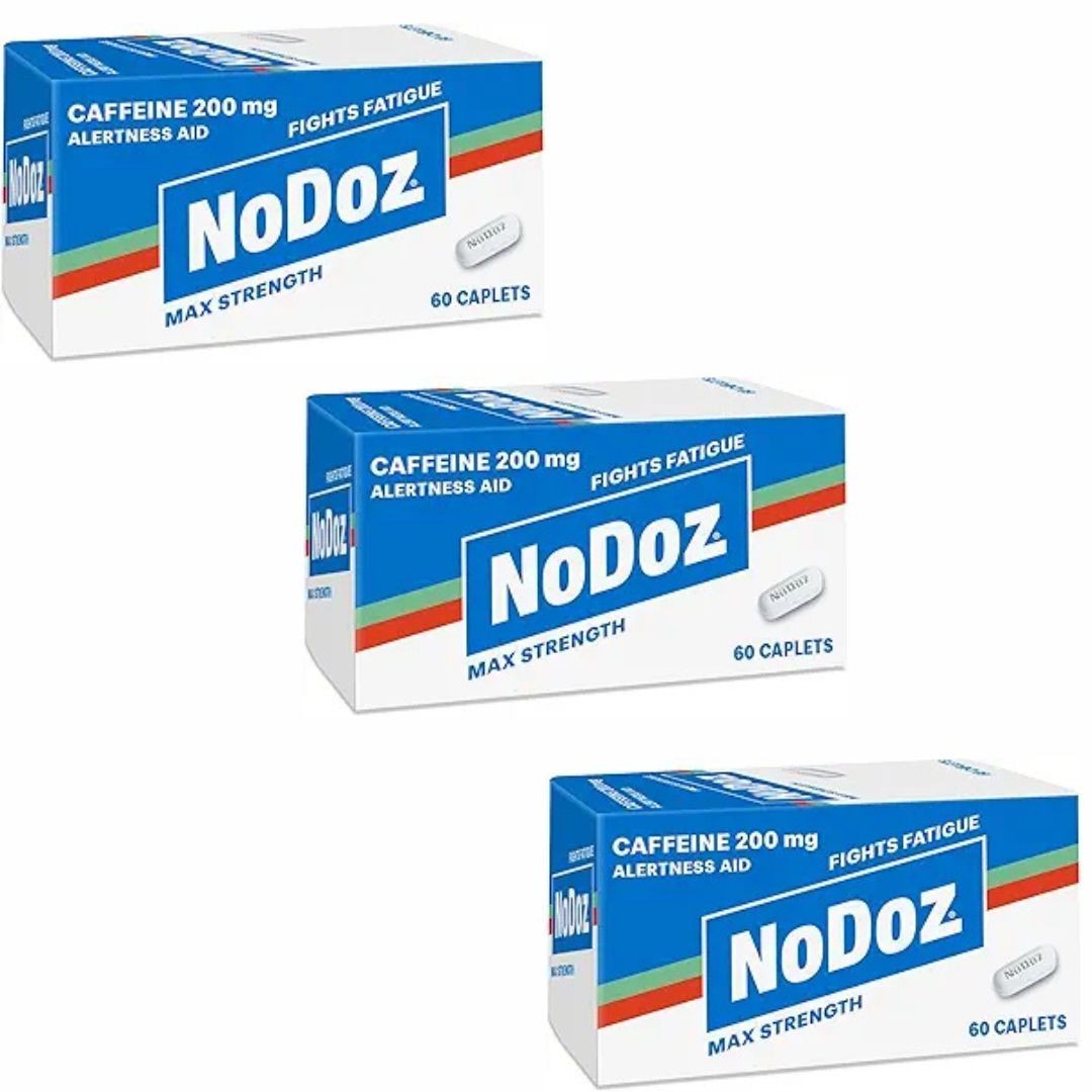 4 Pack NoDoz 200mg Caffeine Pills Alertness Aid 240 Caplets Total Fatigue Relief