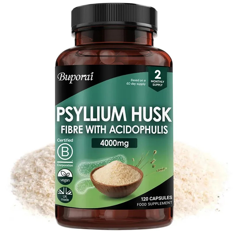 Psyllium Husk 4000mg 120pcs,Colon Cleanse,Supports Intestinal & Digestive Health