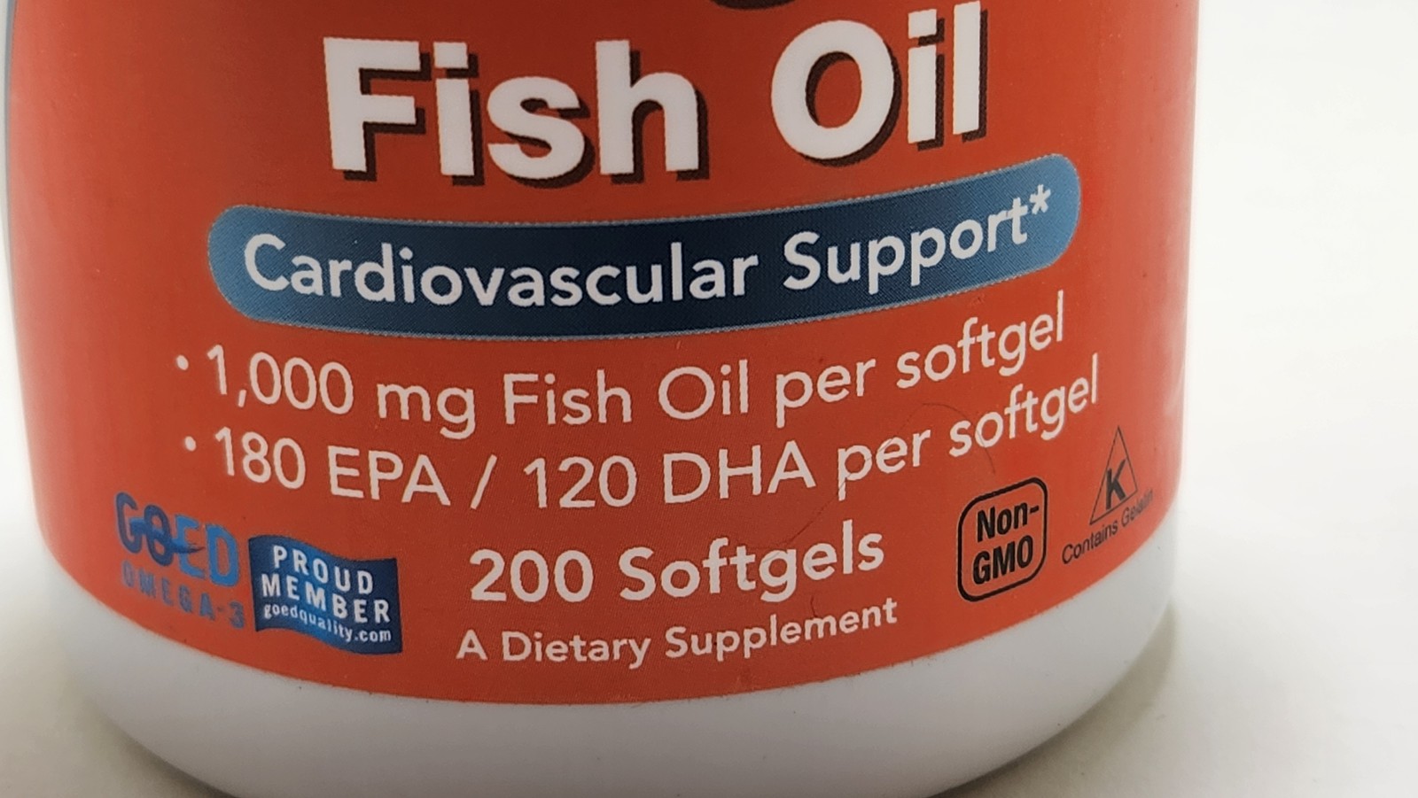 NOW Omega-3 Fish Oil 200 Softgels Cardiovascular Support Non-GMO