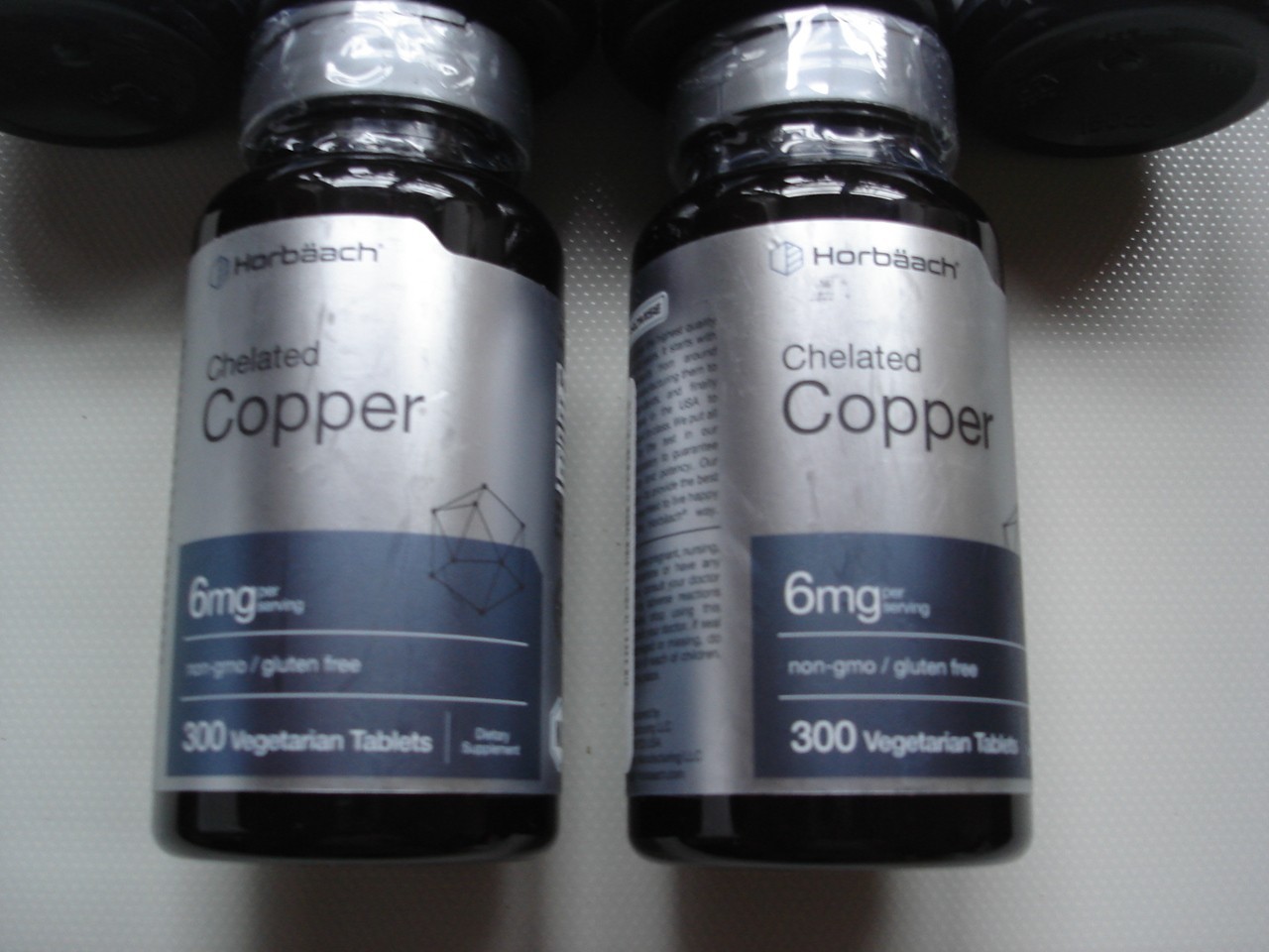 Chelated Copper | 6 mg | 300 Tablets | Vegetarian, Non-GMO | by Horbaach
