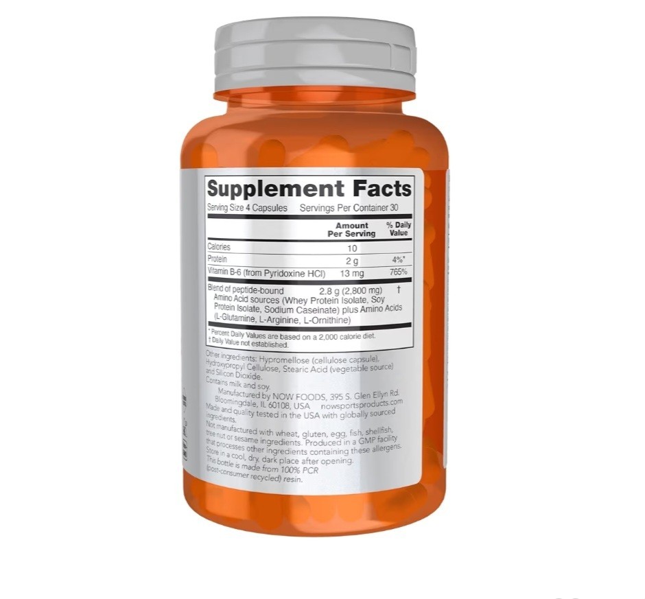 Now Foods Sports Amino Complete 120 Capsules Supplement New Sealed